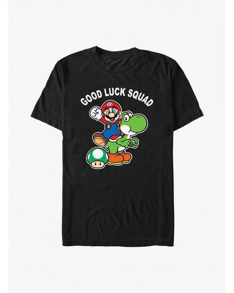 Nintendo Mario Good Luck Squad T-Shirt $6.69 T-Shirts