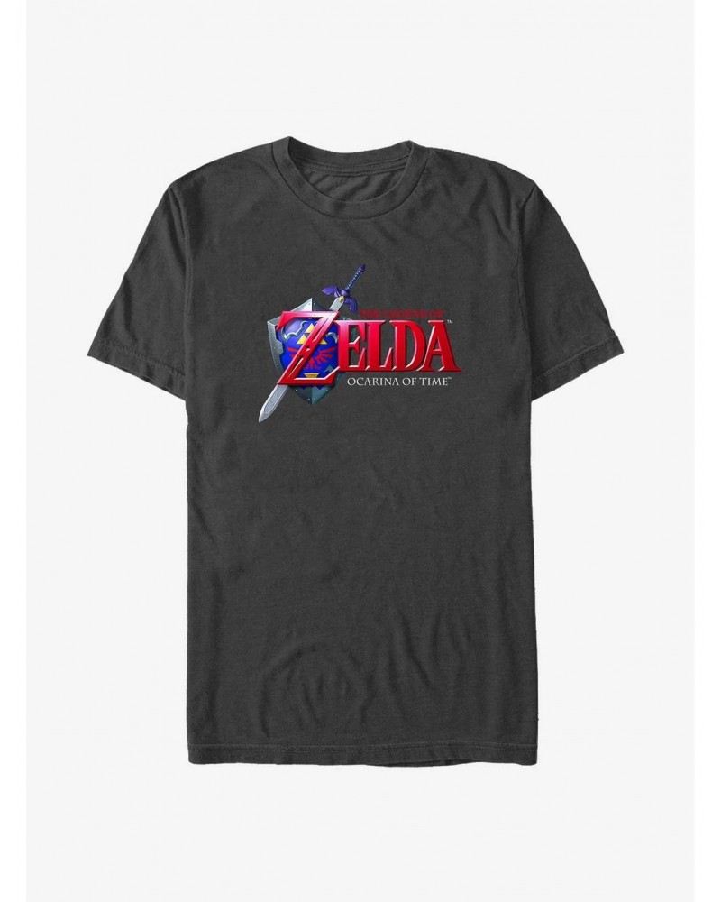 Nintendo The Legend of Zelda Ocarina Logo Big & Tall T-Shirt $8.37 T-Shirts