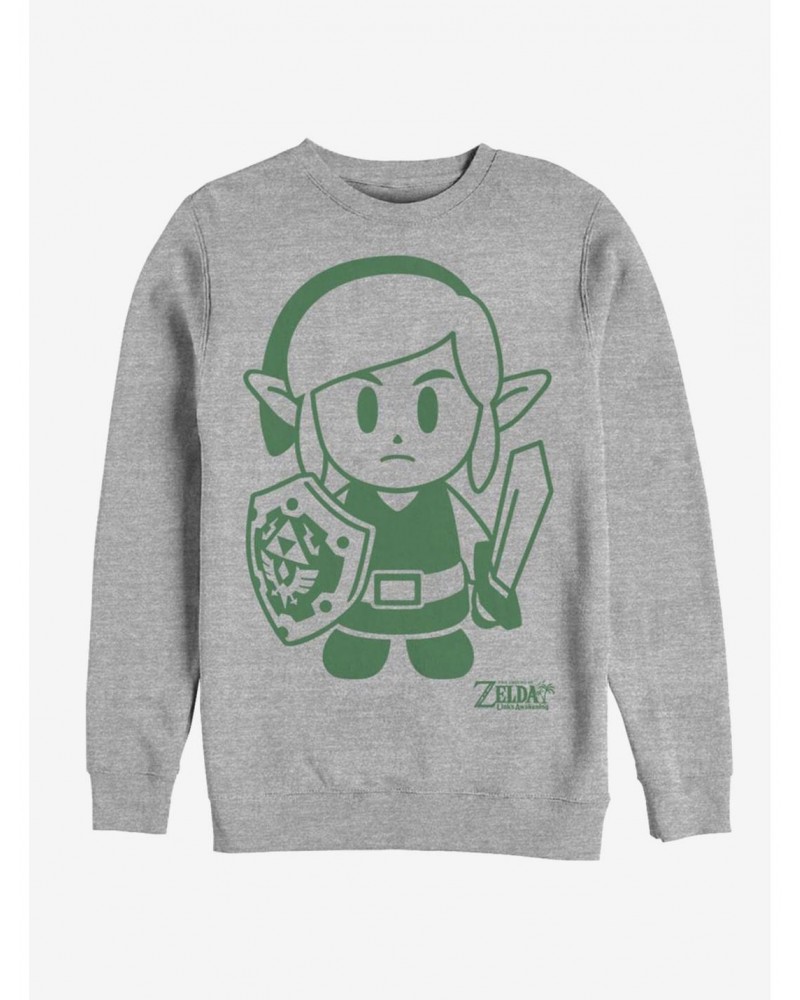 Nintendo The Legend of Zelda: Link's Awakening Link Avatar Outline Sweatshirt $12.14 Sweatshirts