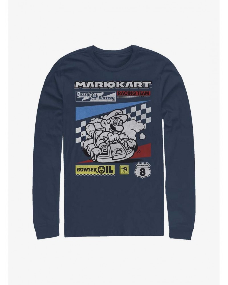 Nintendo Mario Kart Racing Team Long-Sleeve T-Shirt $8.06 T-Shirts