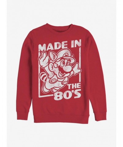 Nintendo Mario Made In The 80's Crew Sweatshirt $8.78 Sweatshirts