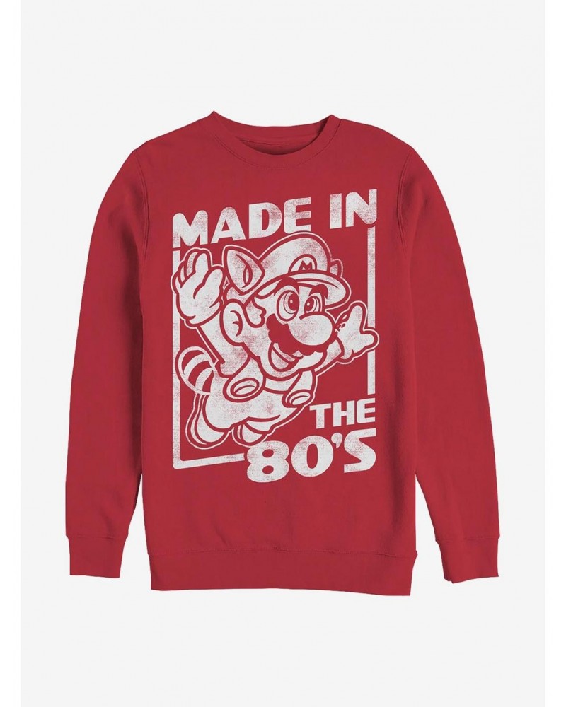 Nintendo Mario Made In The 80's Crew Sweatshirt $8.78 Sweatshirts