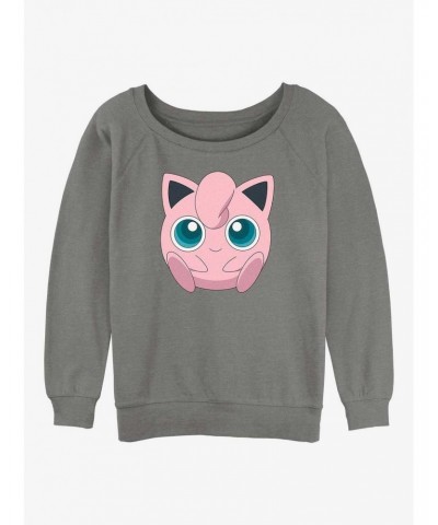 Pokemon Jigglypuff Face Girls Slouchy Sweatshirt $8.27 Sweatshirts