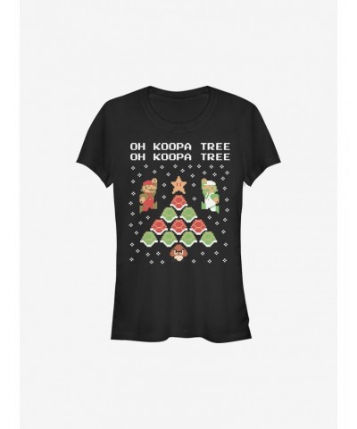 Super Mario Koopa Tree Holiday Girls T-Shirt $6.62 T-Shirts