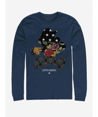 Super Mario Dark Cut Long-Sleeve T-Shirt $10.59 T-Shirts