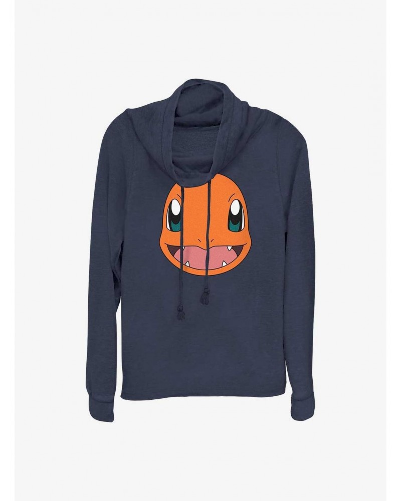 Pokemon Charmander Face Cowl Neck Long-Sleeve Top $14.77 Tops