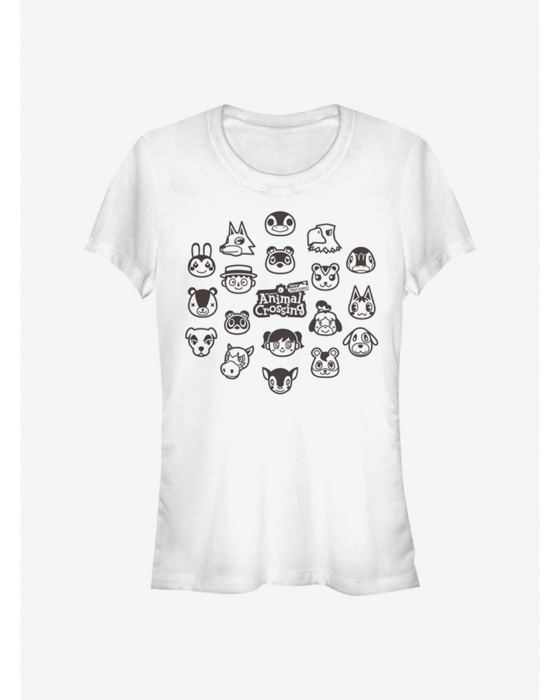 Animal Crossing New Horizons Group Girls T-Shirt $7.67 T-Shirts