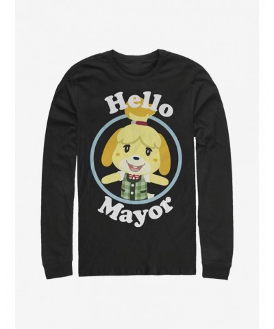 Animal Crossing Hello Mayor Long-Sleeve T-Shirt $11.28 T-Shirts