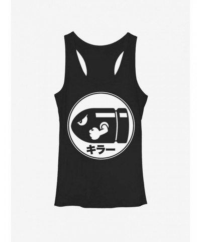 Super Mario Bullet Bill Japanese Text Girls Tank $6.35 Tanks