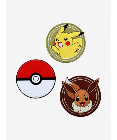 Pokemon Pikachu Eevee Poke Ball Patch Set $2.52 Patch Set