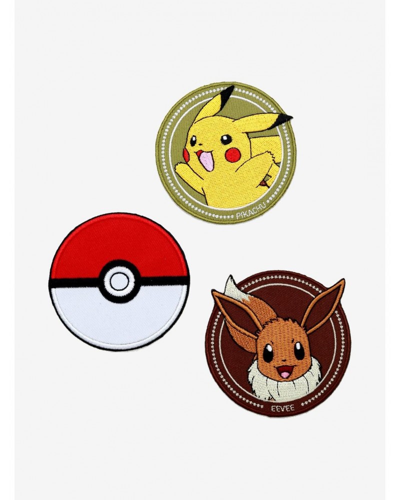 Pokemon Pikachu Eevee Poke Ball Patch Set $2.52 Patch Set