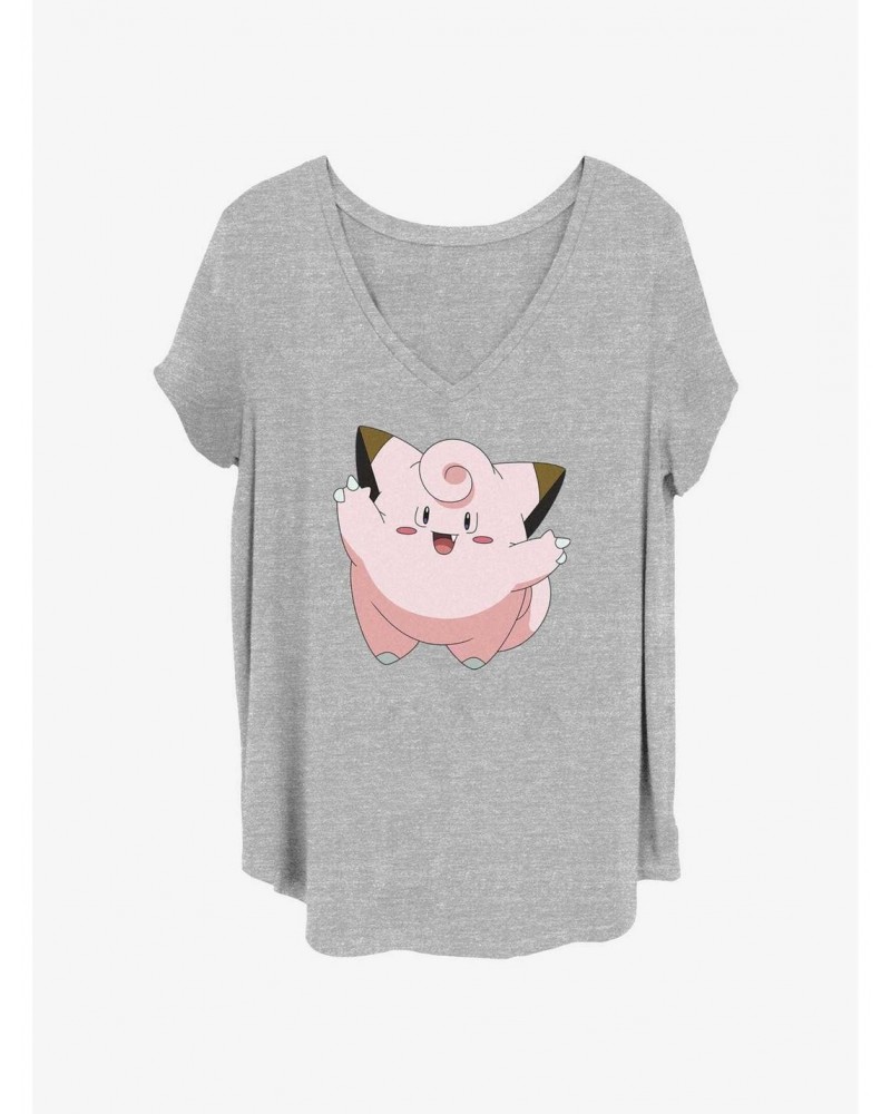 Pokemon Clefairy Girls T-Shirt Plus Size $9.31 T-Shirts