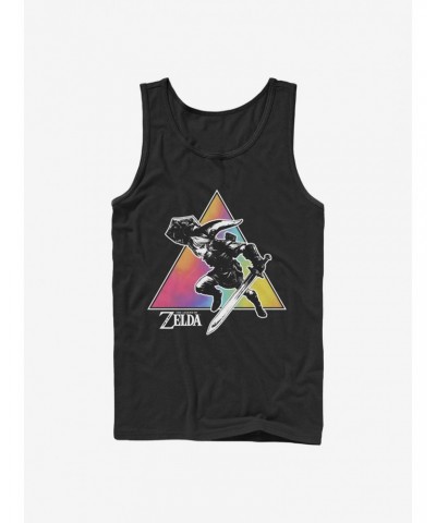 The Legend Of Zelda Tie Dye Link Silhouette Tank $6.45 Tanks