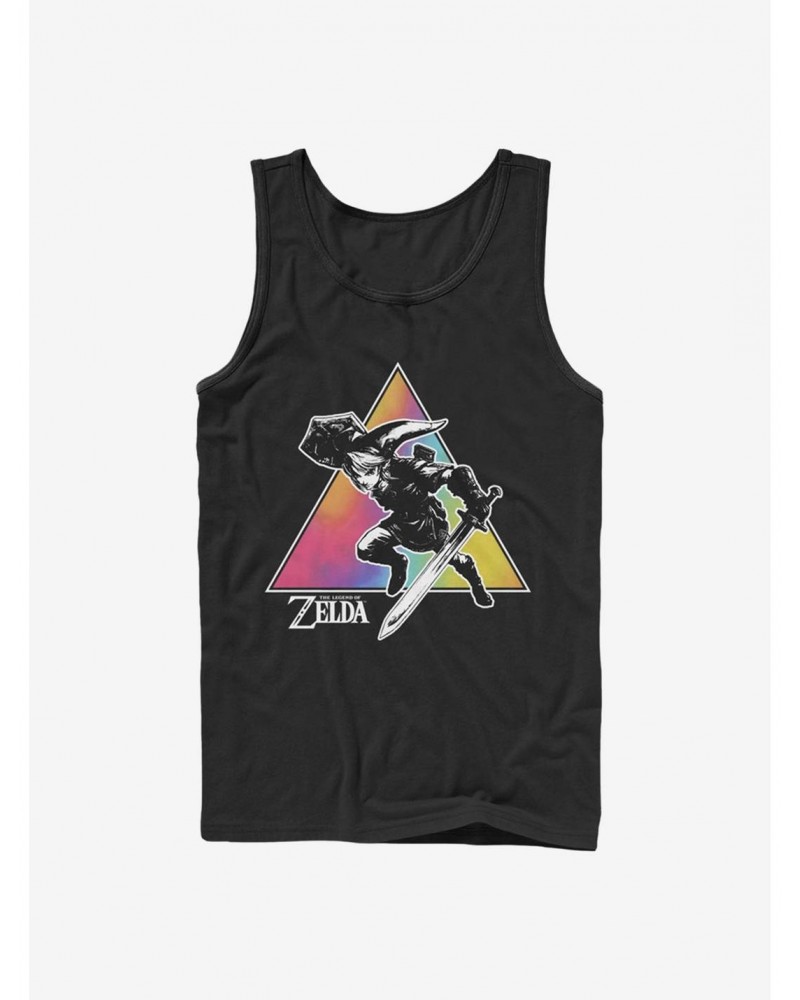 The Legend Of Zelda Tie Dye Link Silhouette Tank $6.45 Tanks