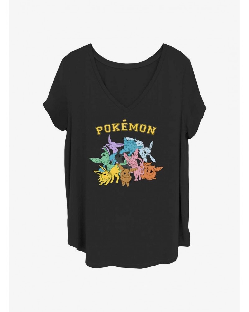 Pokemon Gotta Catch Eeveelutions Girls T-Shirt Plus Size $8.29 T-Shirts