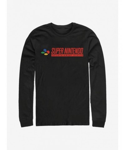 Nintendo SNES Logo Long-Sleeve T-Shirt $7.83 T-Shirts