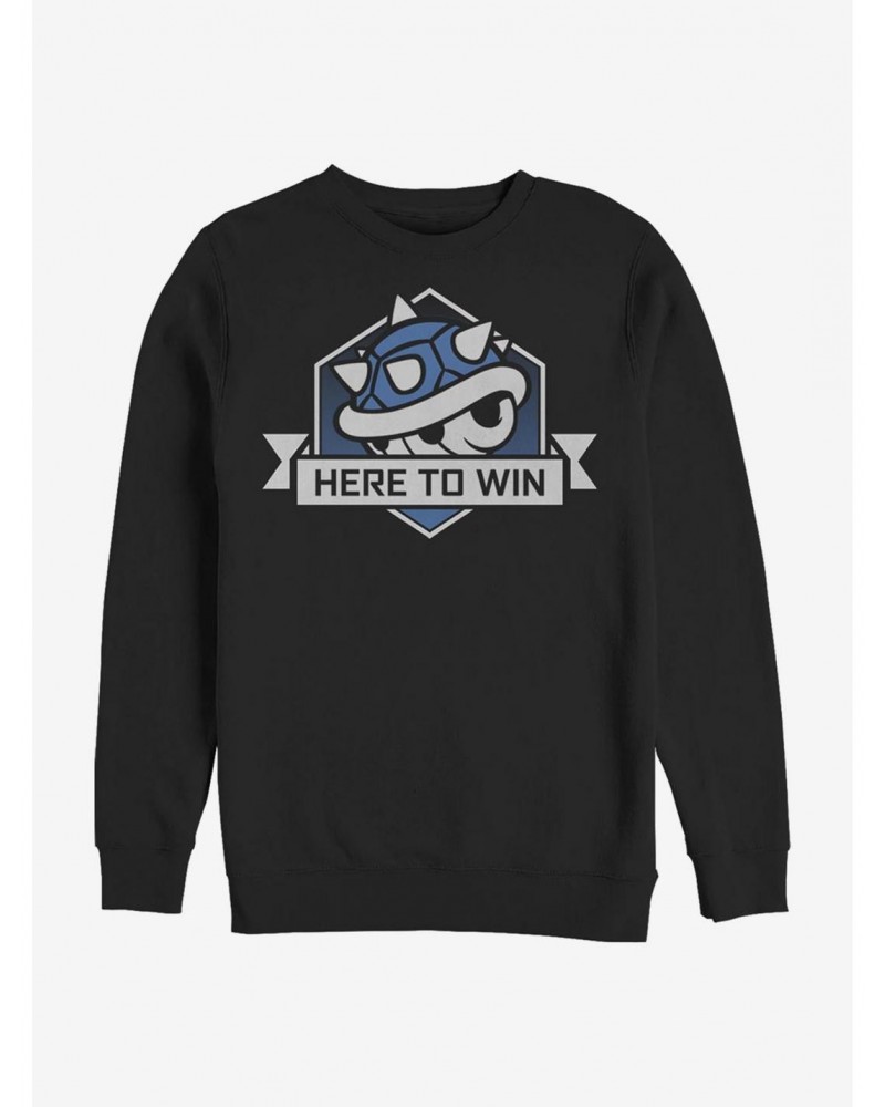 Super Mario Here To Win Crew Sweatshirt $9.04 Sweatshirts