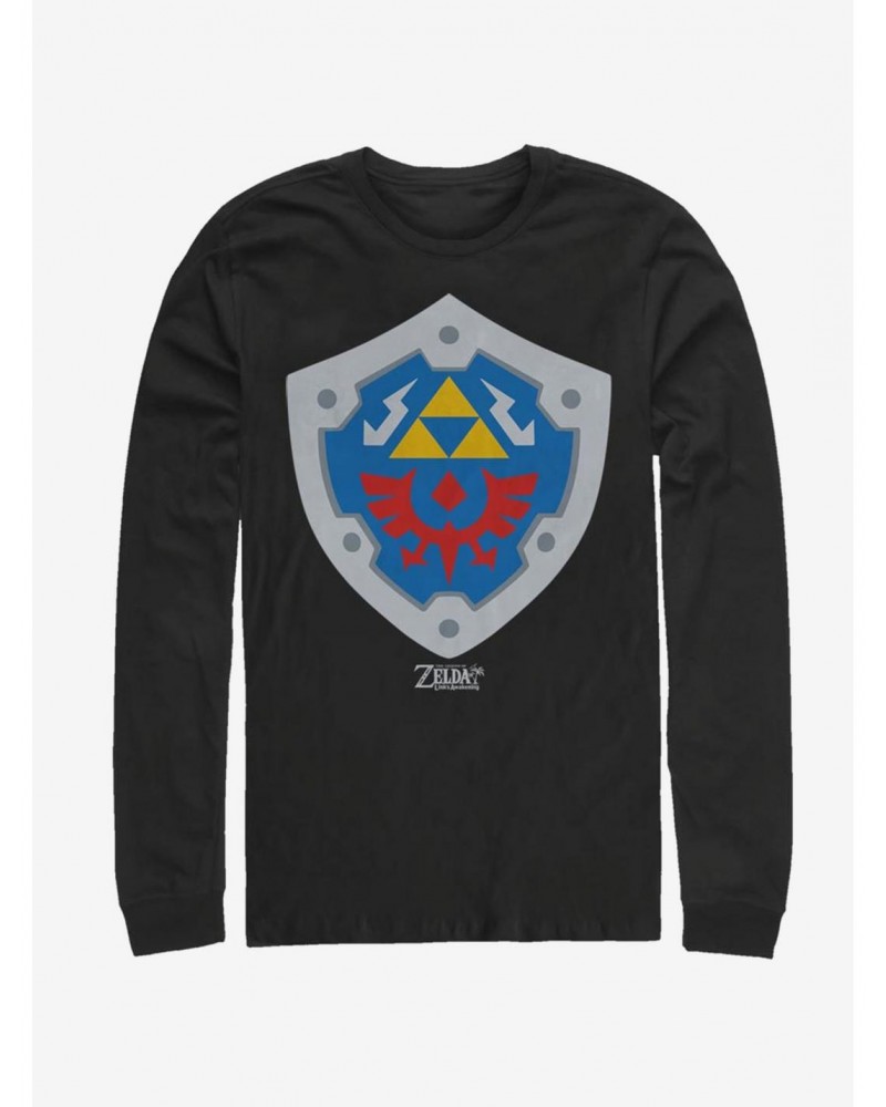 Nintendo The Legend of Zelda: Link's Awakening Hylian Shield Long-Sleeve T-Shirt $7.37 T-Shirts