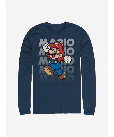 Super Mario Stacked Name Long-Sleeve T-Shirt $11.52 T-Shirts