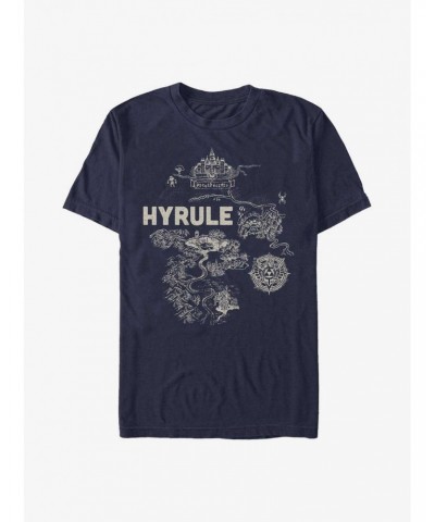 Nintendo Zelda Regional Map of Hyrule T-Shirt $7.70 T-Shirts