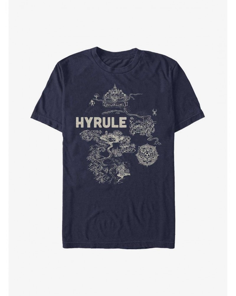 Nintendo Zelda Regional Map of Hyrule T-Shirt $7.70 T-Shirts