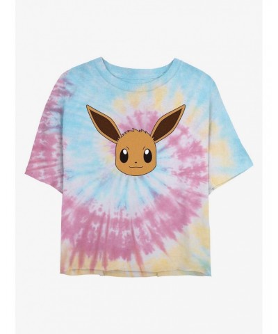 Pokemon Eevee Face Tie-Dye Girls Crop T-Shirt $8.85 T-Shirts