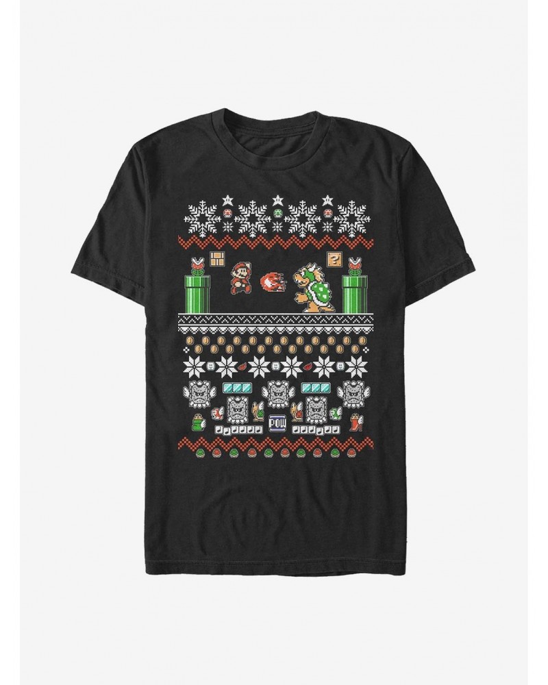 Nintendo Mario Bit Ugly Holiday T-Shirt $6.86 T-Shirts