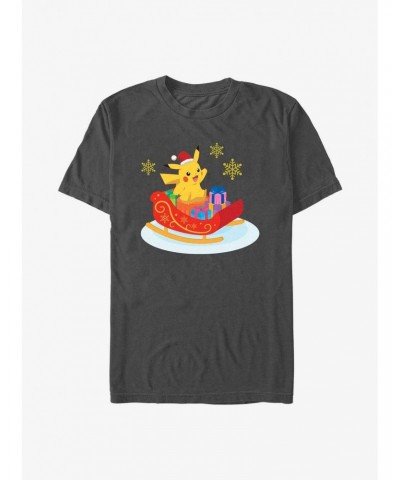 Pokemon Pikachu Sleigh Ride T-Shirt $7.19 T-Shirts